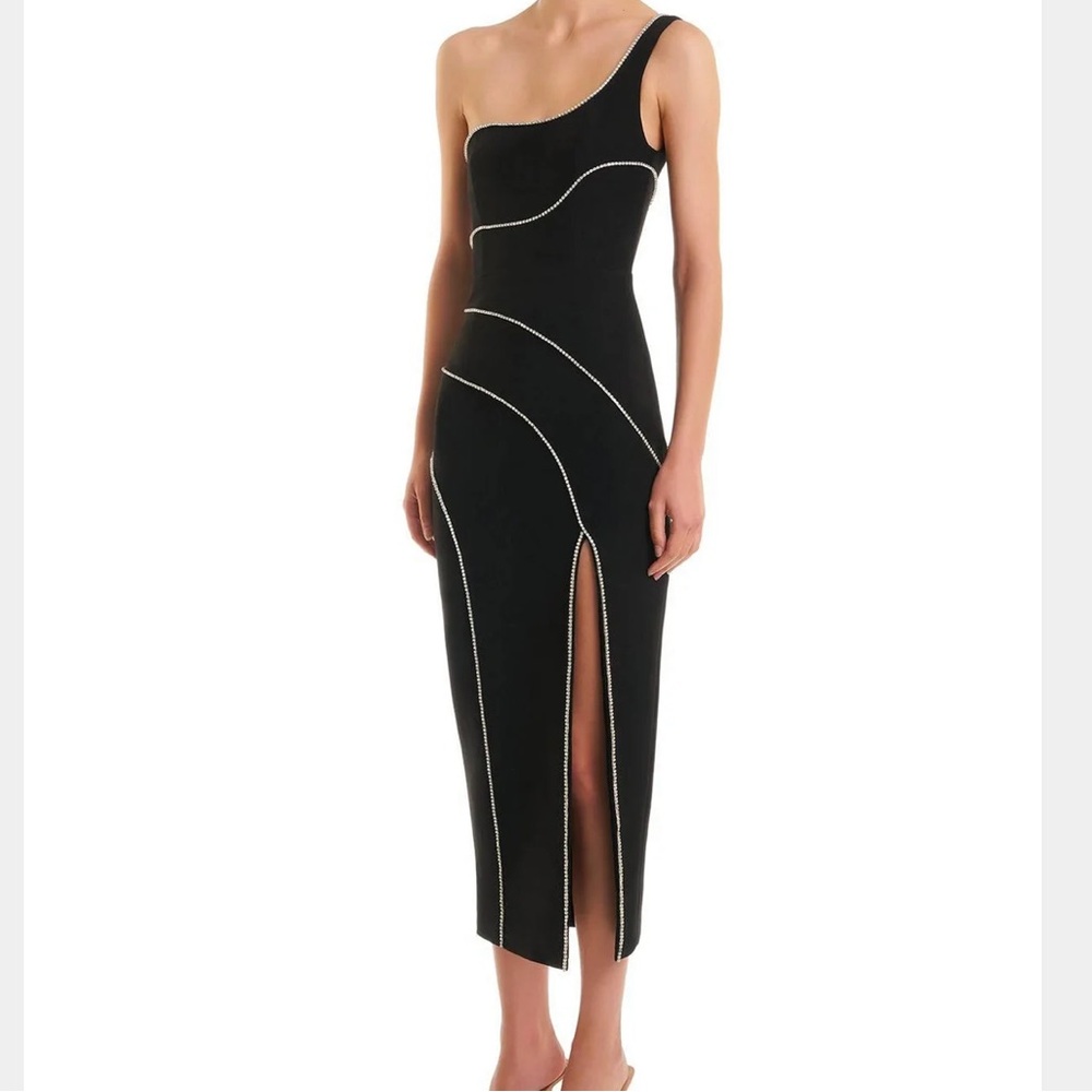Eliya The Label Black One-Shoulder Dress